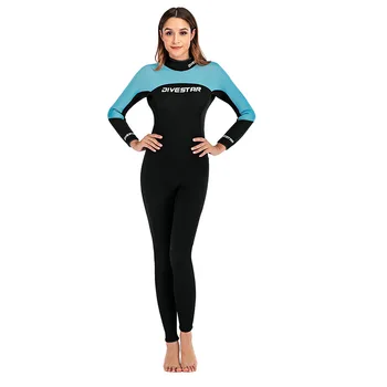 3mm de uma peça de traje de mergulho, feminino, terno de mergulho, adultos frio-a prova de roupa de mergulho, surf terno, manga, calças de couro de luz quente de mergulho