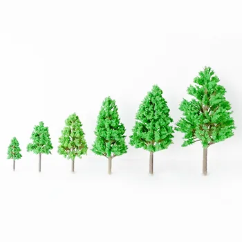5/10PCS 3CM-14CM Mini Árvore de Areia Placa de Estrada Ferroviária Parque Sentido Play Modelo