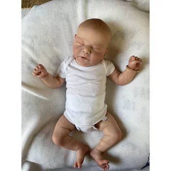 53cm Já Pintou Terminado Reborn Baby Doll Chase Dormindo Newborn Baby Doll 3D Pele Visível Veias