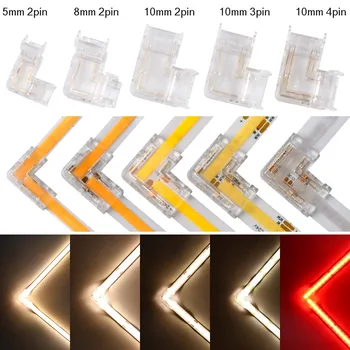 5pcs COB Faixa de Luz LED Conector de 2 pinos 3 4pin Perfeita Forma de 