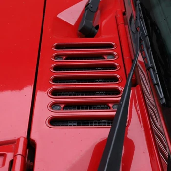 7 PCS Capô do Motor Entrada de Ar de Ventilação de Cobre Acessórios Para Wrangler Para JK para o período 2007-2017 Vermelho