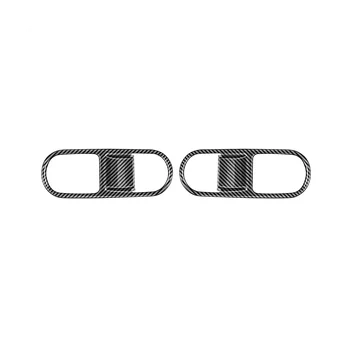 A Fibra de carbono Fileira de Trás do Vidro de uma Janela de Elevação Interruptor Botões de Decoração de Cobertura para IONIQ 6 2022-2023 jogo