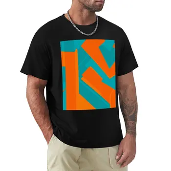 A cor de musgo e cor de Laranja - a Arte Abstrata T-Shirt oversized t camisa Oversized t-shirt vintage t-shirt de verão, roupas de homens vestuário