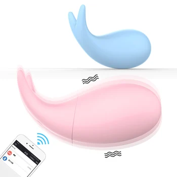 APP Pequena baleia Pulando de Alegria ovo vibrador estimulação do clitóris masturbação dispositivo de adultos brinquedos do sexo feminino vaginal mamilo massagem
