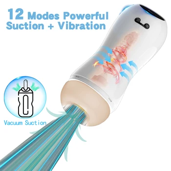 Automático Masturbador Masculino Boquete Máquina de Vácuo de Sucção Mastubator para Homens Realistas Vagina Vibrador Brinquedos Sexuais para Adultos Bens