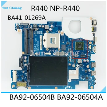 BA92-06504B BA92-06504A BA41-01269A Para Samsung R440 NP-R440 laptop placa-mãe HM55 BA41-01270A HD 4500 GPU DDR3 100% trabalho