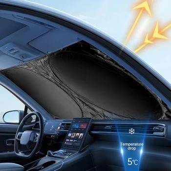 Carro Prata-revestido Sombra de Sol UV, Reboque, Protetor Térmico, Isolamento Térmico Carro da Frente Cortinas de Pano para Proteção contra Chuva