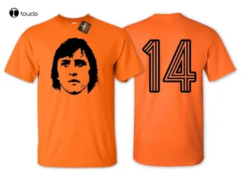 Cruyff 14 Holanda Futebolista T-Shirt - Holanda Euros Fã DO Homem Op Pescoço Designer Adultos Casual T-Shirt Equipado T-Shirt