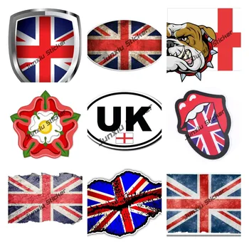 INGLATERRA inglês St George Bandeira do reino UNIDO British Adesivo Decalque Carro Brasão Escudo Bandeira da Cidade de Bandeira de Inglaterra Bulldog Acessórios do Carro