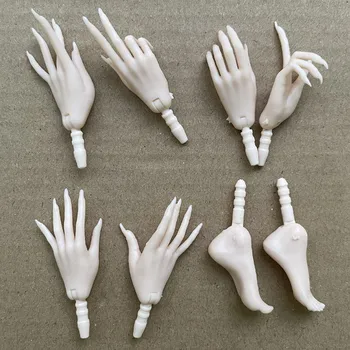 MENGF Corpo Substituição Mãos Com Unhas Longas Diferentes Gestos Universal Para 1/6 Super Modelo FR/IT Boneca Branco Novo DIY Manicure