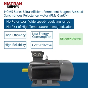 Motor elétrico HCM5 Série 132kw Ultra-eficiente de Ímã Permanente Assistido Síncrono de Relutância do Motor (PMa-SynRM)