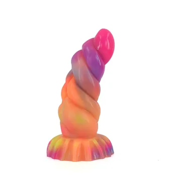 Novo erótico adulto luminoso de silicone de platina brilhante vibrador masculino e feminino masturbadores anal posterior velas de brinquedos sexuais 18