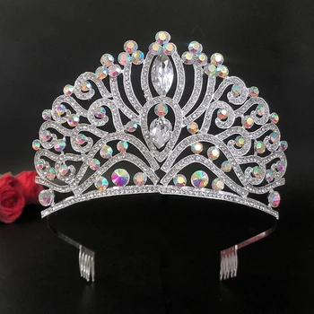Nupcial Coroa Headwear De Casamento Aniversário Coroa Cocar Pérola Retro Luxo Para A Noiva Para As Meninas Para O Casamento Nupcial Coroa