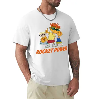 O poder de foguetes T-Shirt engraçada camisetas oversized t-shirts T-shirt curta roupa hippie gráfico homens t shirts