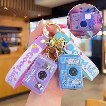 Sanrio Brilhante Cartoon Kuromi Câmara Keychain Do Cinnamoroll Minha Melodia Pochacco Mini Pingente Bonito Acessórios Saco De Presente De Aniversário De Brinquedo