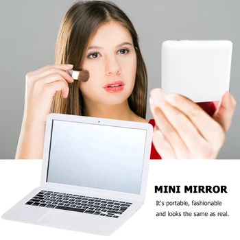 Simulação Laptop Forma De Espelho Para Maquiagem Computador Portátil Mini Espelho De Maquilhagem