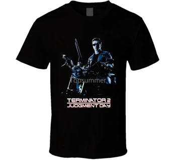 Terminator 2 Dia Do Julgamento Arnold Schwarzenegger, O Filme T-Shirt 100% Algodão, Nova Marca De T-Shirts