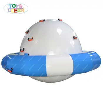 diâmetro de 3m cor azul inflável flutuante giratório azul Saturno brinquedos de água para venda